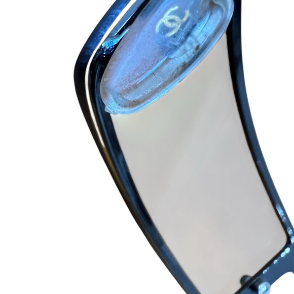 *RARE* CHANEL 4073 Y2K CC LOGO SILVER FRAME THIN AMBER LENS VINTAGE SUNGLASSES - Picture 11 of 11